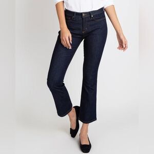 Ann Mashburn Midrise Stretch Denim Jeans Size Small Preppy Slim Fit Kick Flare